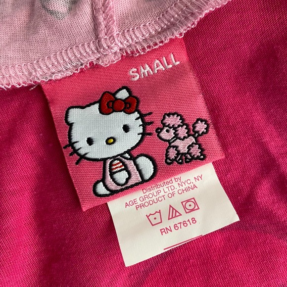 NEW Hello Kitty Dog Hoodie Shirt Graphic Print Pink Size S - Picture 5 of 10